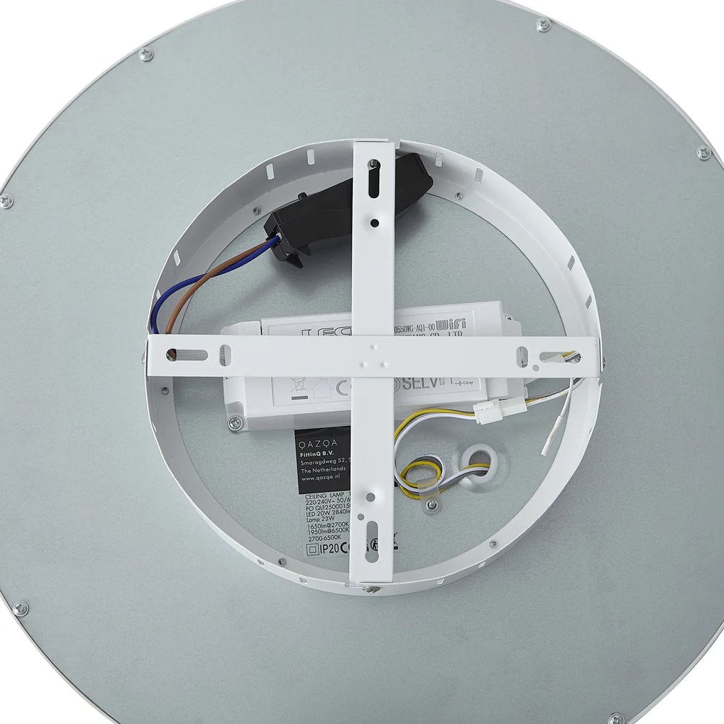 Pannello LED Smart bianco 40 cm con LED Dim to Warm e telecomando - Knob