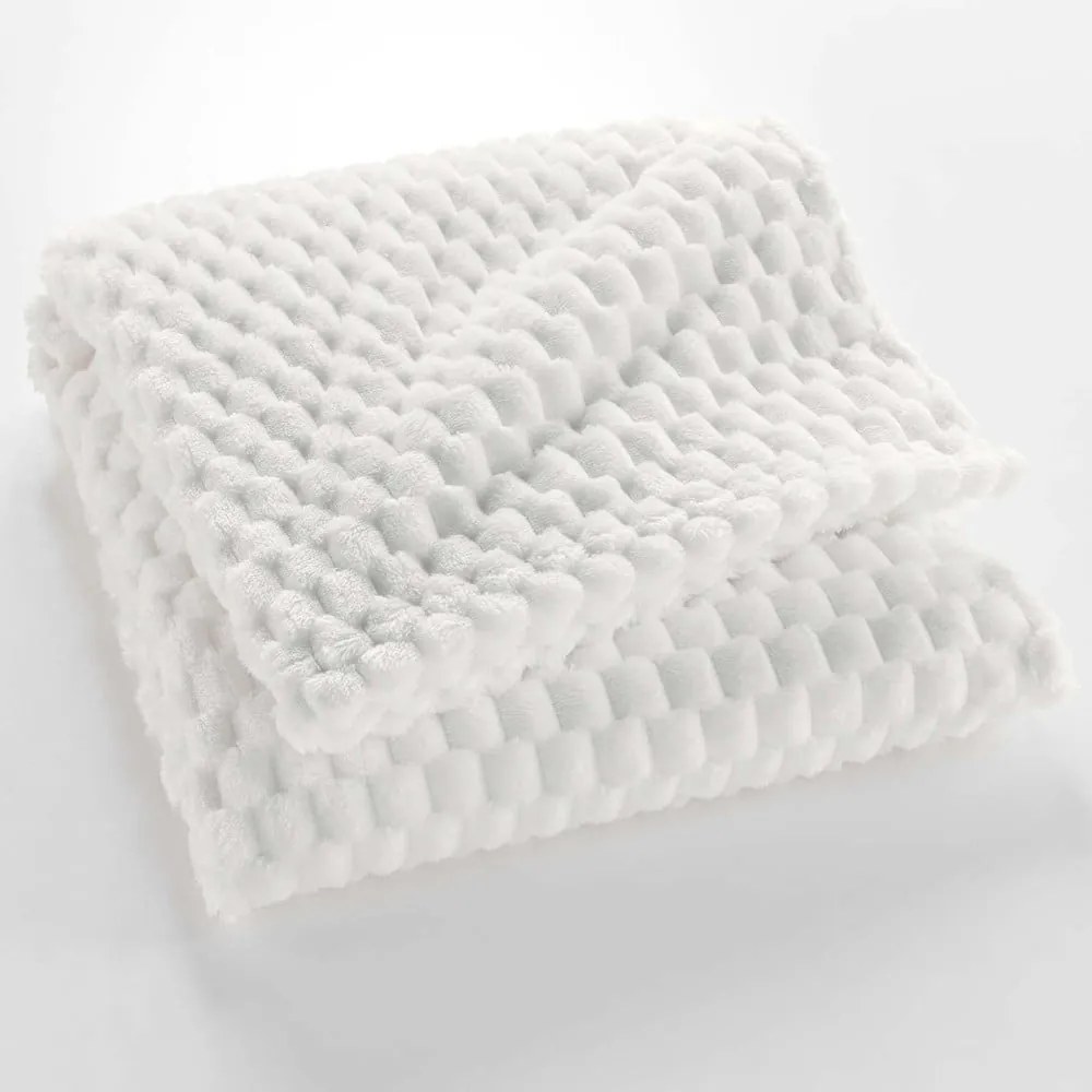 Coperta color crema in microflanella 125x150 cm Mini Frosty – douceur d'intérieur