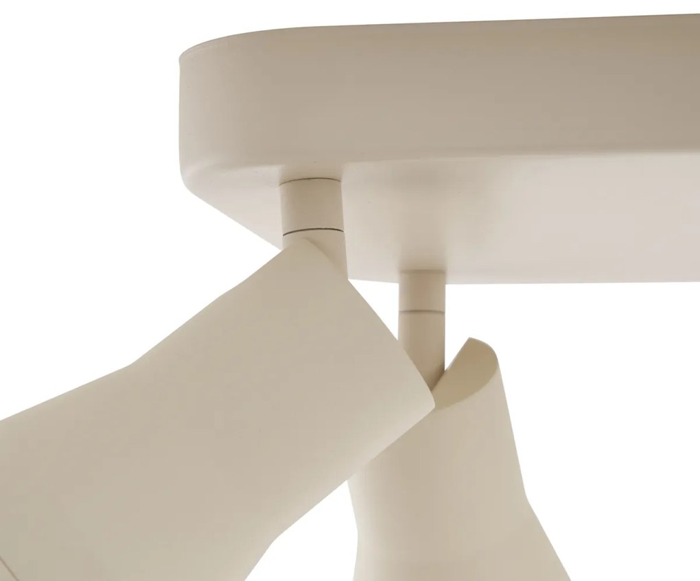 Faretto da soffitto quadrato beige GU10 50 mm 4 luci - Stanley