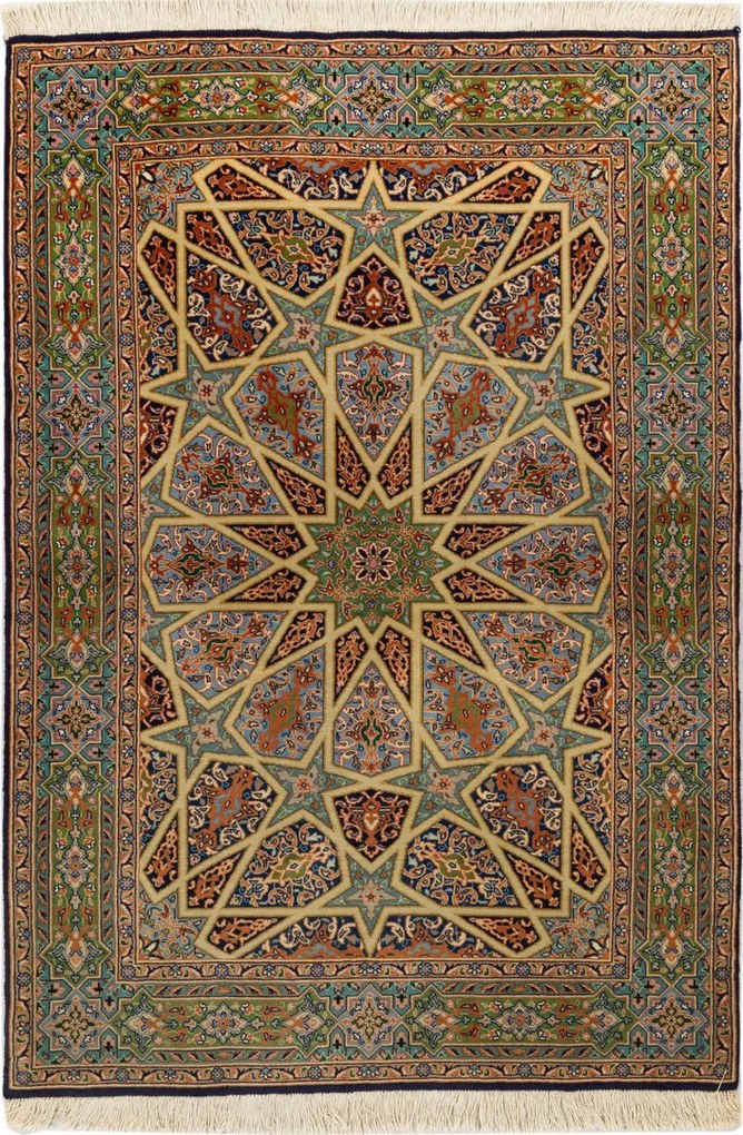 Tabriz Tappeto 140 x 100 (Iran) Annodato A Mano