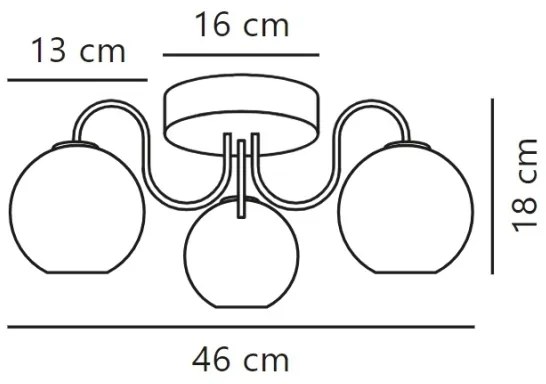 Nordlux - Lampadario a plafone FRANCA 3xE14/40W/230V