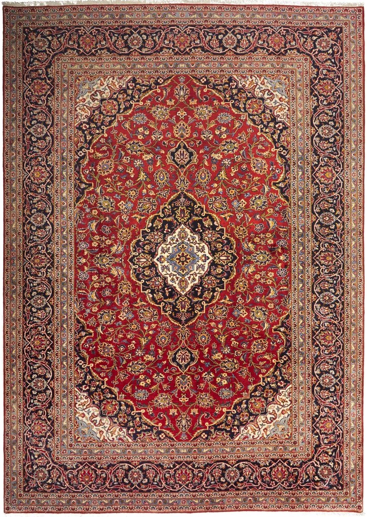 Kashan Tappeto persiano 350x250 Rosso (Iran) Annodato A Mano