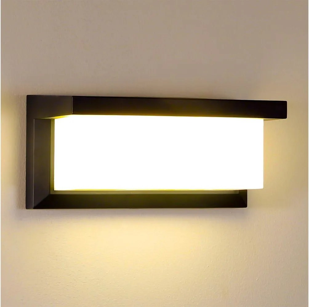 Brilagi - LED RGBW Applique da esterno BRICKY 1xE27/9W/230V nero IP54