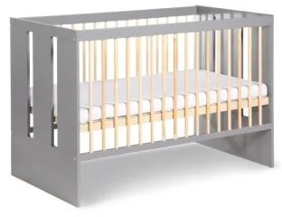 KLUPŚ - Lettino per bambini con barriera PAULINE 120x60 cm pino/grigio