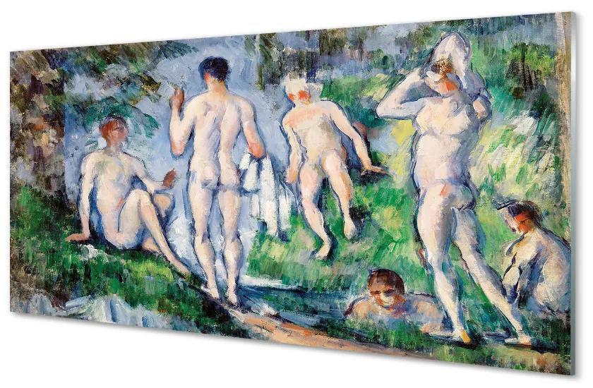Pannello paraschizzi cucina Bagnante - Paul Cézanne 100x50 cm