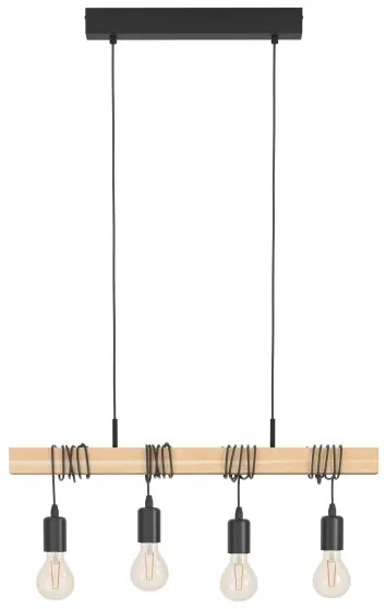 Eglo 43512 - Lampadario a sospensione con cavo TOWNSHEND 4xE27/60W/230V