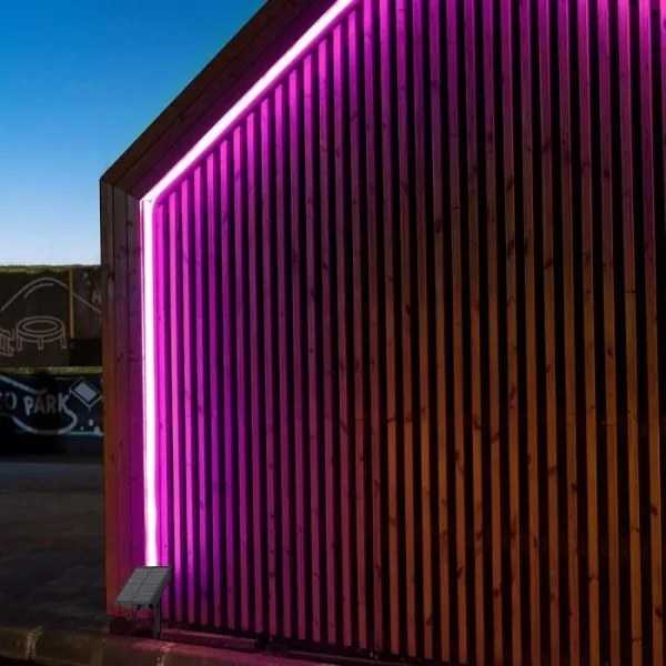 LED RGB Striscia solare dimmerabile LED/1,2W/3,7V IP67 5m