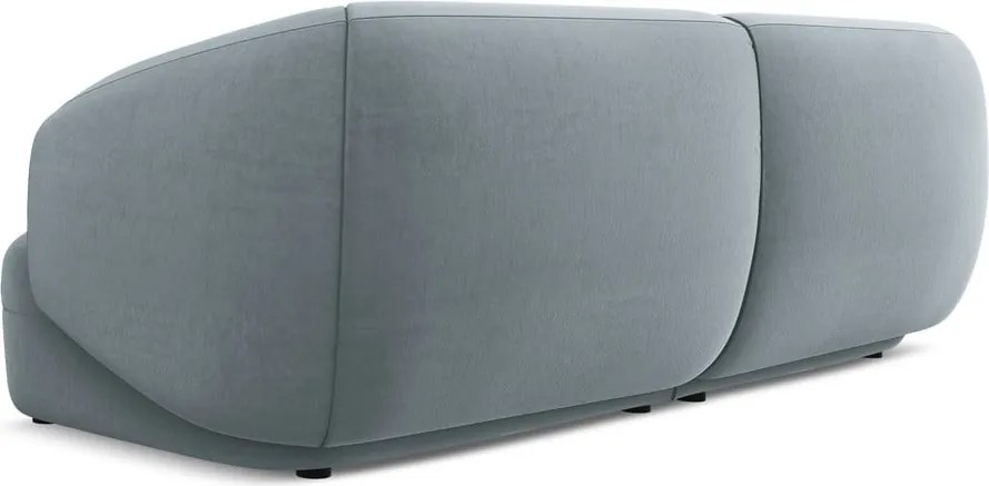 Divano azzurro con rivestimento in velluto 232 cm Moana – Makamii