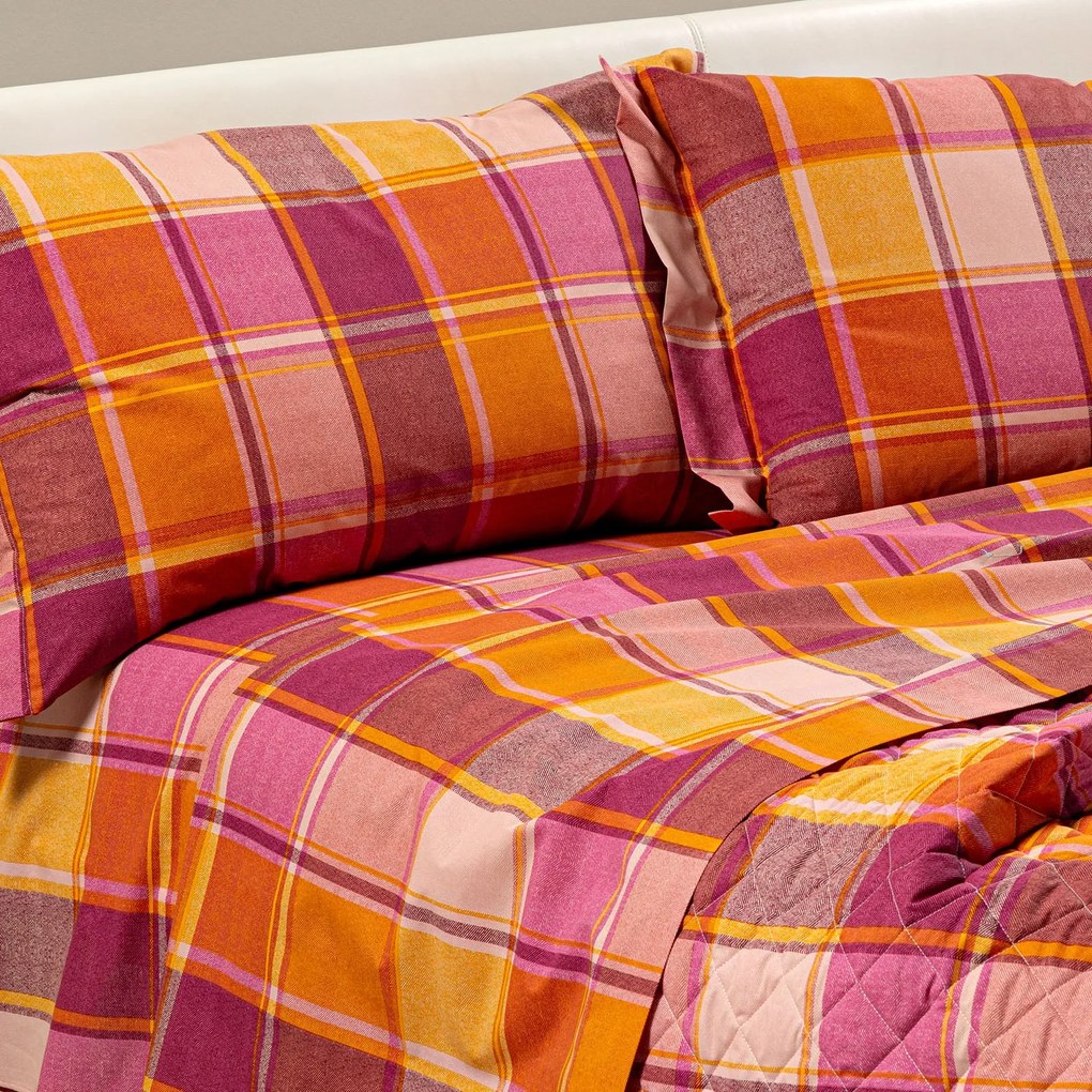 Completo Lenzuola in Cotone Tex Matrimoniale Caleffi Aria di