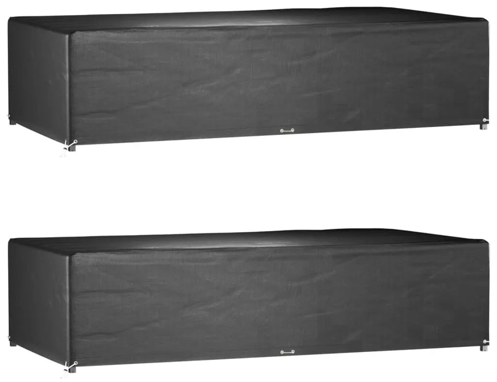 Copri Mobili Giardino 2pz 12 Occhielli 315x160x75cm Rettangolo /