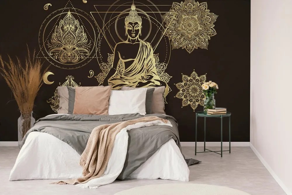 Carta da parati autoadesiva – Buddha dorato