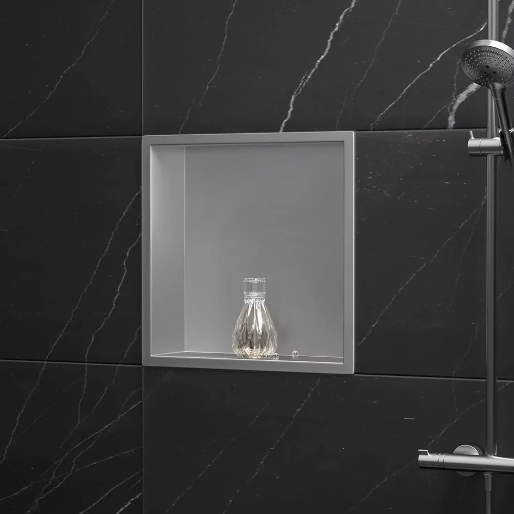 MENSOLA BAGNO 30x30 steel brush