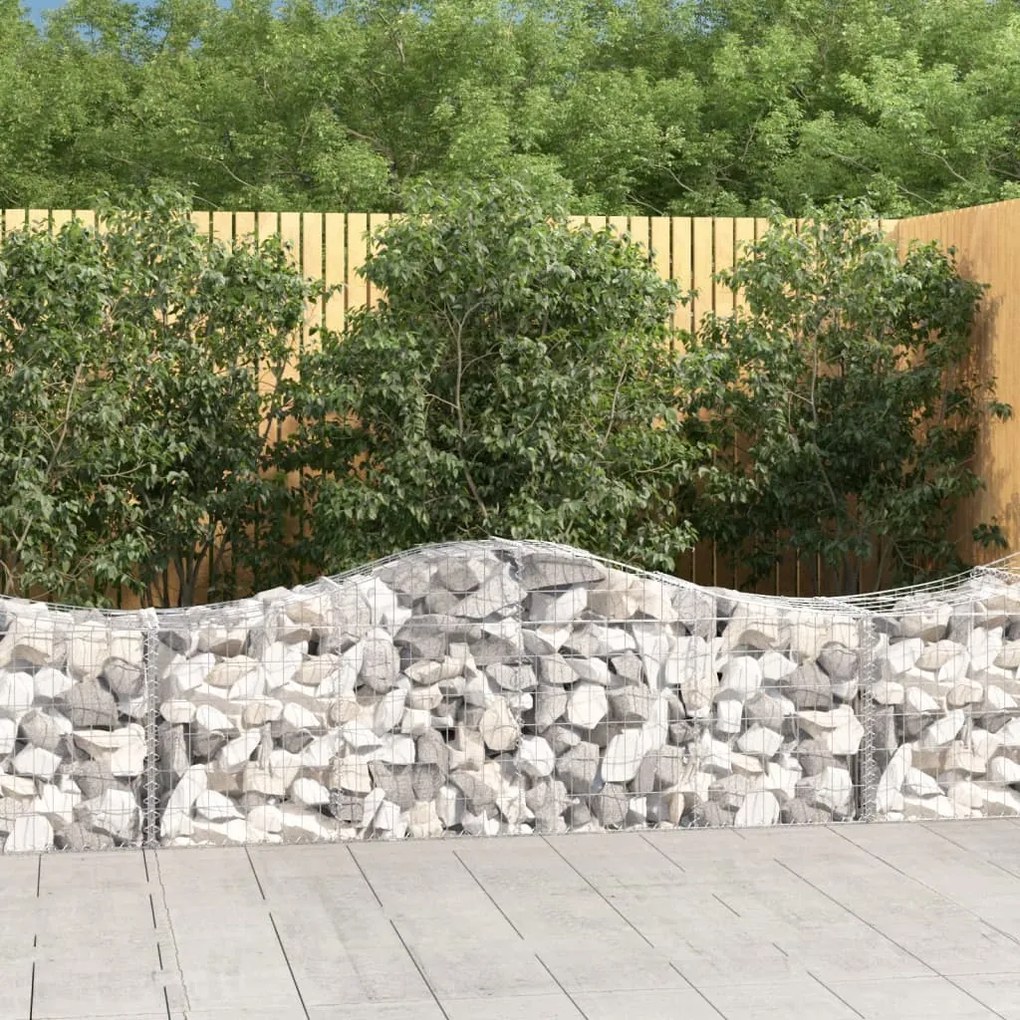 Cesto Gabbione Ad Arco 200x50x60/80 Cm Ferro Zincato /