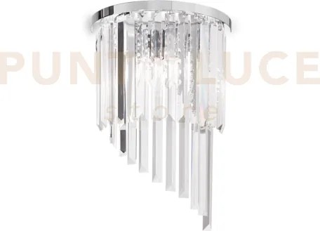 Carlton applique a parete in cristallo molato e metallo 3 luci atta...