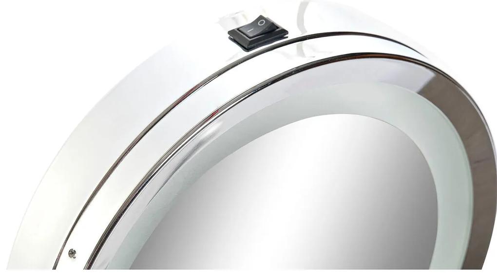Specchio Ingranditore con LED DKD Home Decor Argentato Metallo (38 x 4 x 27 cm)