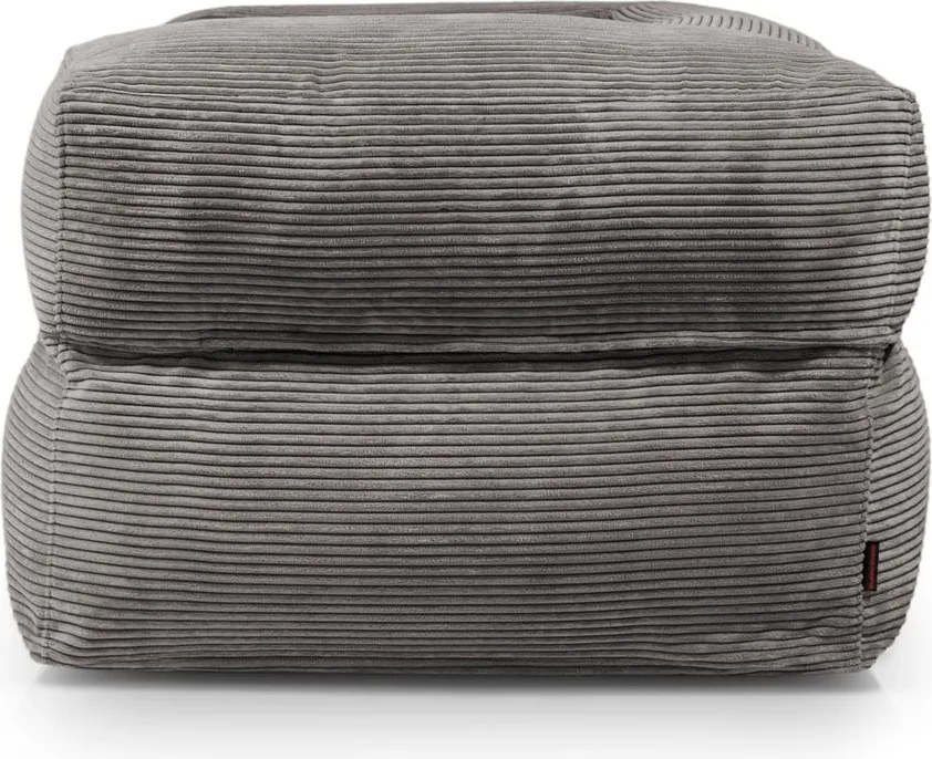 Puof a sacco color senape con rivestimento in velluto a coste MooG – SLOWDOWN