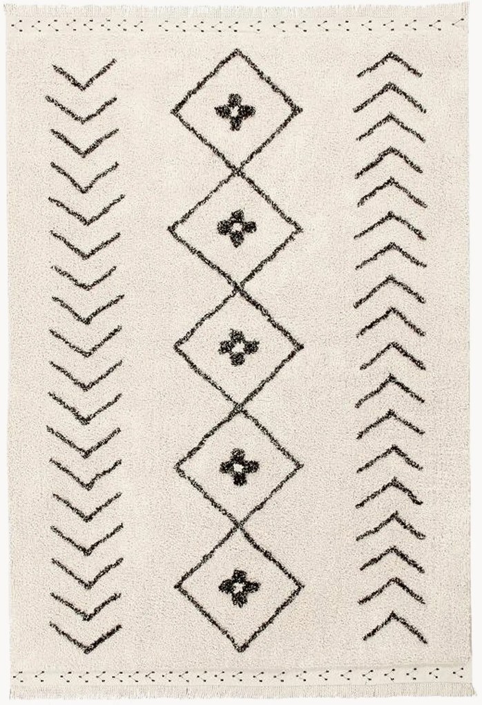 Tappeto in cotone lavabile fatto a mano Rhombs, varie misure