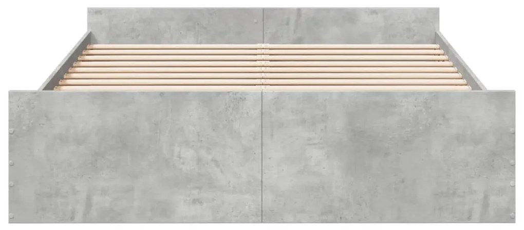 Giroletto cassetti grigio cemento 140x200 cm legno multistrato