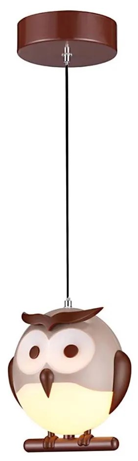Lampadario per bambini 1xE14/10W/230V gufo