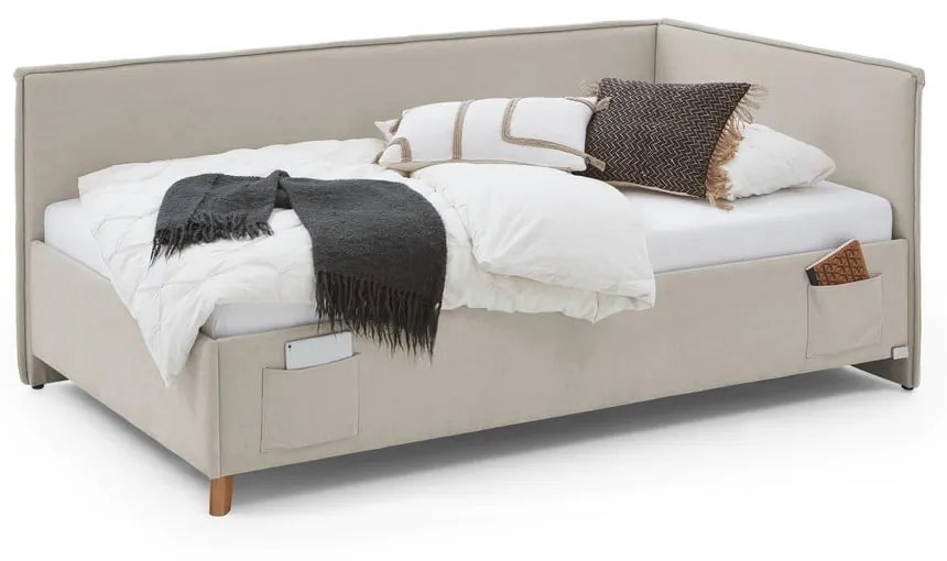 Letto per bambini beige con contenitore 90x200 cm Fun - Meise Möbel