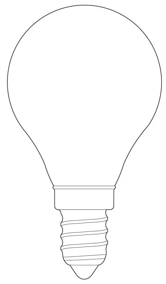 Lampadina LED caldo dimmerabile E14, 3 W Porcelain I - tala
