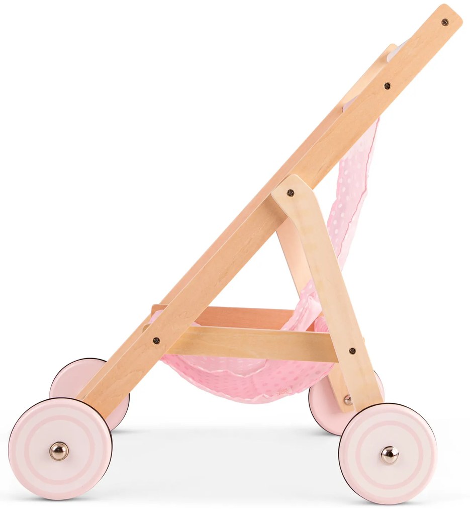Passeggino in legno per bambole