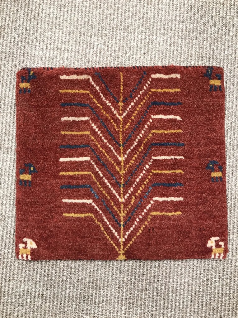 Gabbeh Tappeto persiano 40 x 40 Rosso (Iran) Annodato A Mano