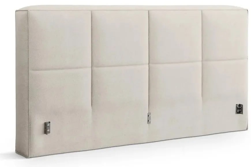 Letto matrimoniale imbottito color crema con contenitore con rete inclusa 180x200 cm Simon Darren – Micadoni