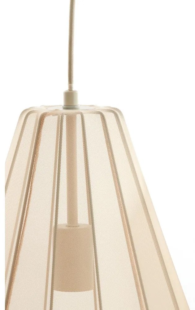 Lampadario beige con paralume in tessuto Itela – Light &amp; Living
