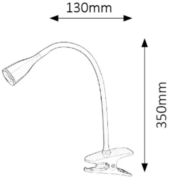 Rabalux 4198 - Lampada da tavolo a LED con clip JEFF LED/4,5W/230V rossa