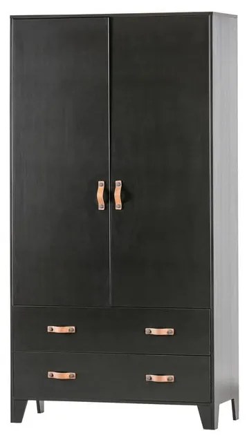 Armadio in pino nero 94x180 cm Dian - WOOOD