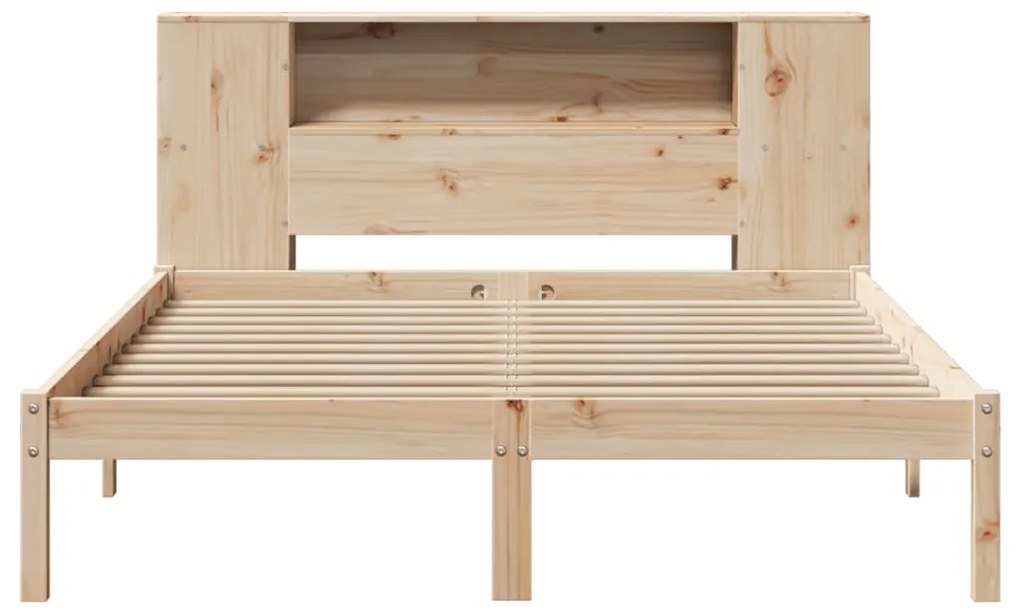 Letto libreria senza materasso 135x190 cm in legno di pino