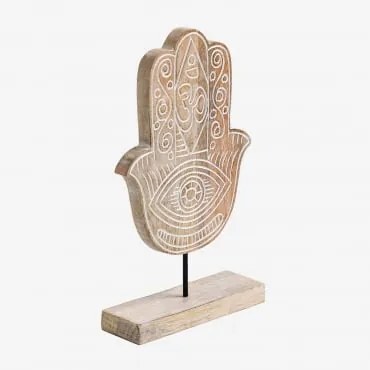 Figura Decorativa In Legno Di Mango Tilkara Legno Bianco Vintage - Sklum