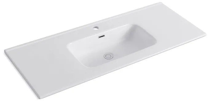 Kamalu - Lavabo da  incasso per mobili 121 cm in ceramica bianca | Litos-K7012