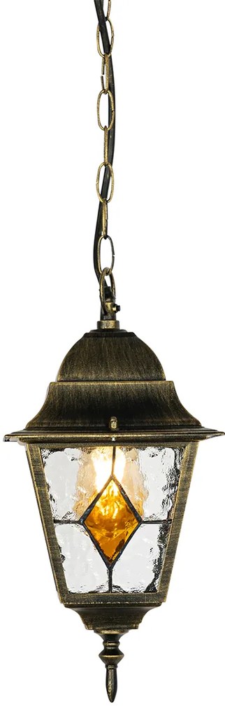 Lampada a sospensione da esterno vintage oro antico - Antigua