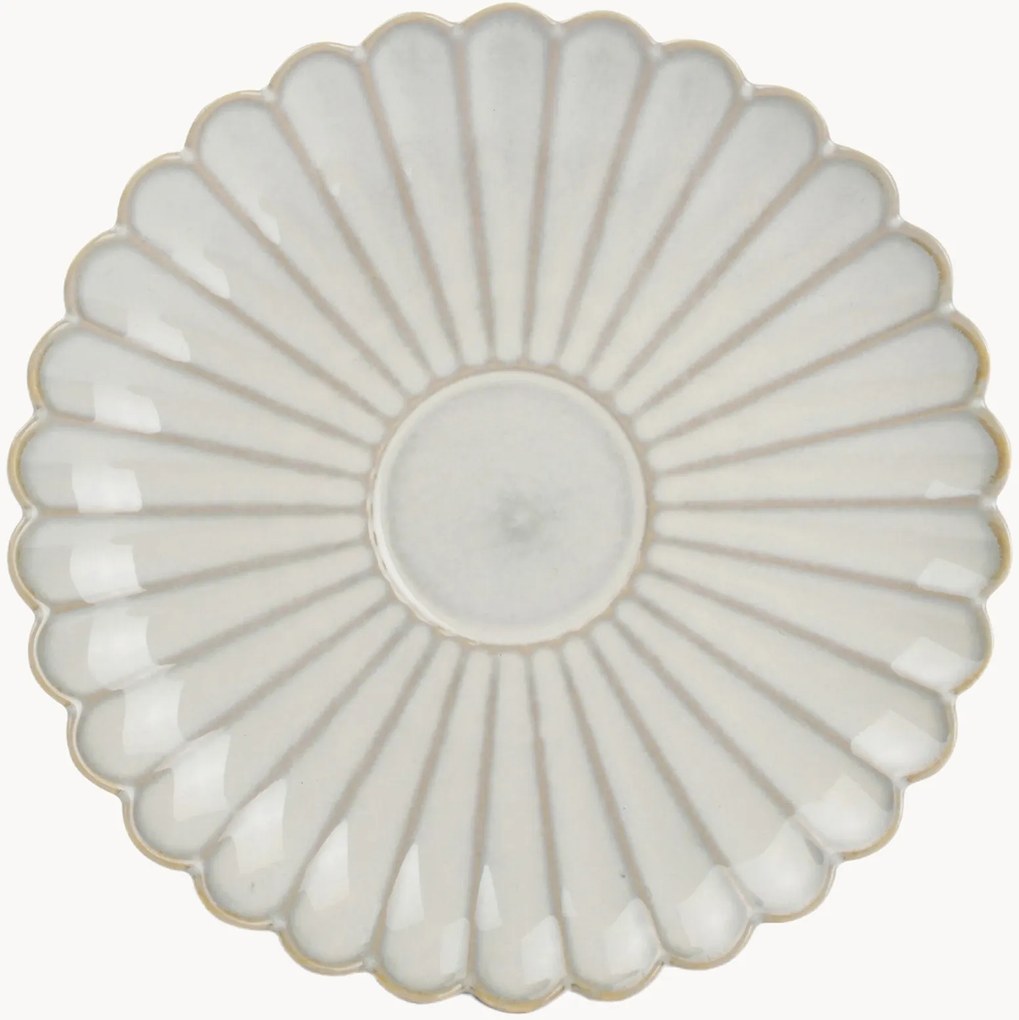 Set di 4 piattini per tazze da tè in porcellana Lotus
