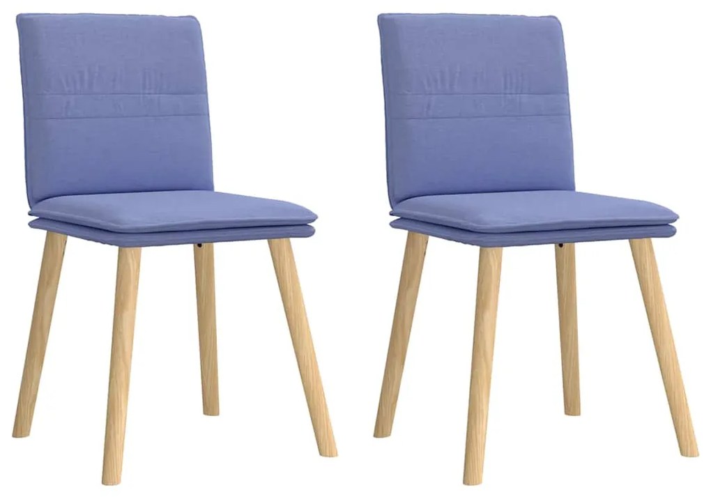 Sedie Da Pranzo 2 Pz Blu Jeans İn Tessuto /