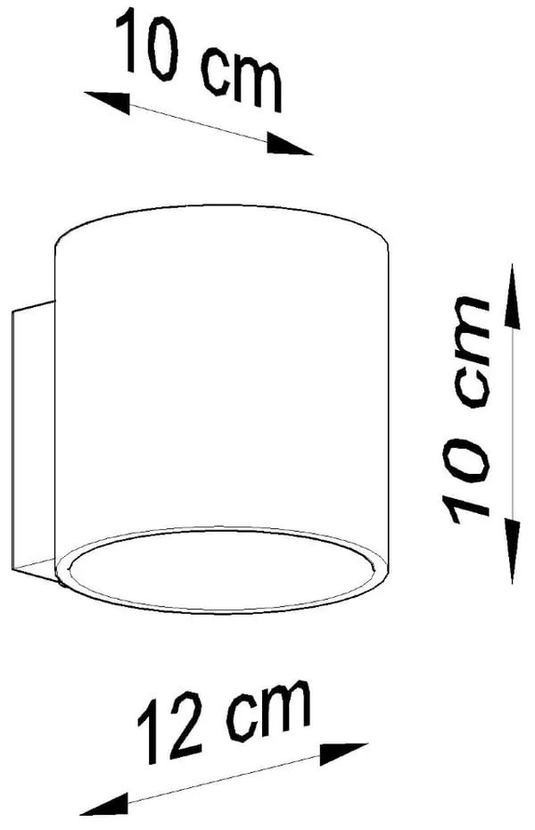Lampada da parete bianca ø 10 cm Gino - Sollux