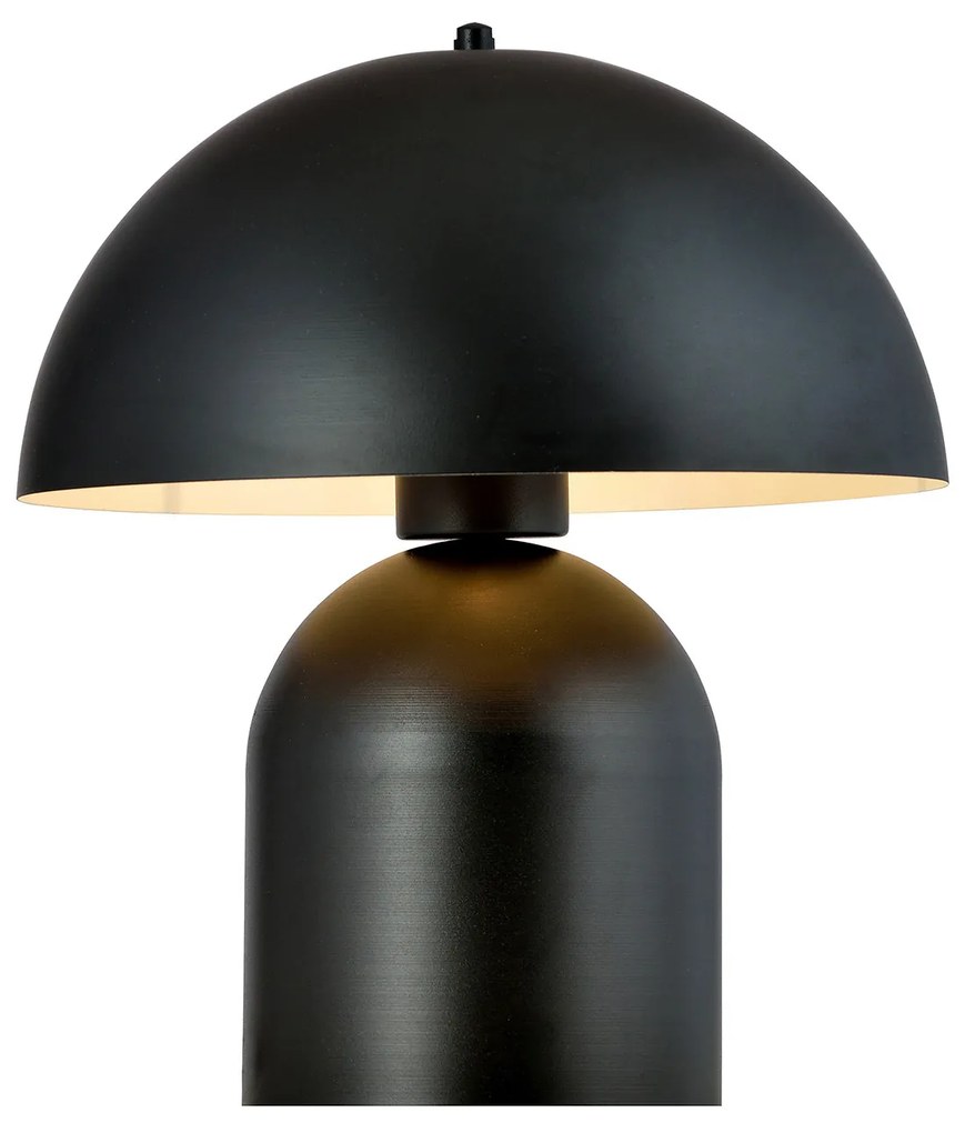 Lampada Da Tavolo Nordica Danu 1 Luce In Acciaio Nero