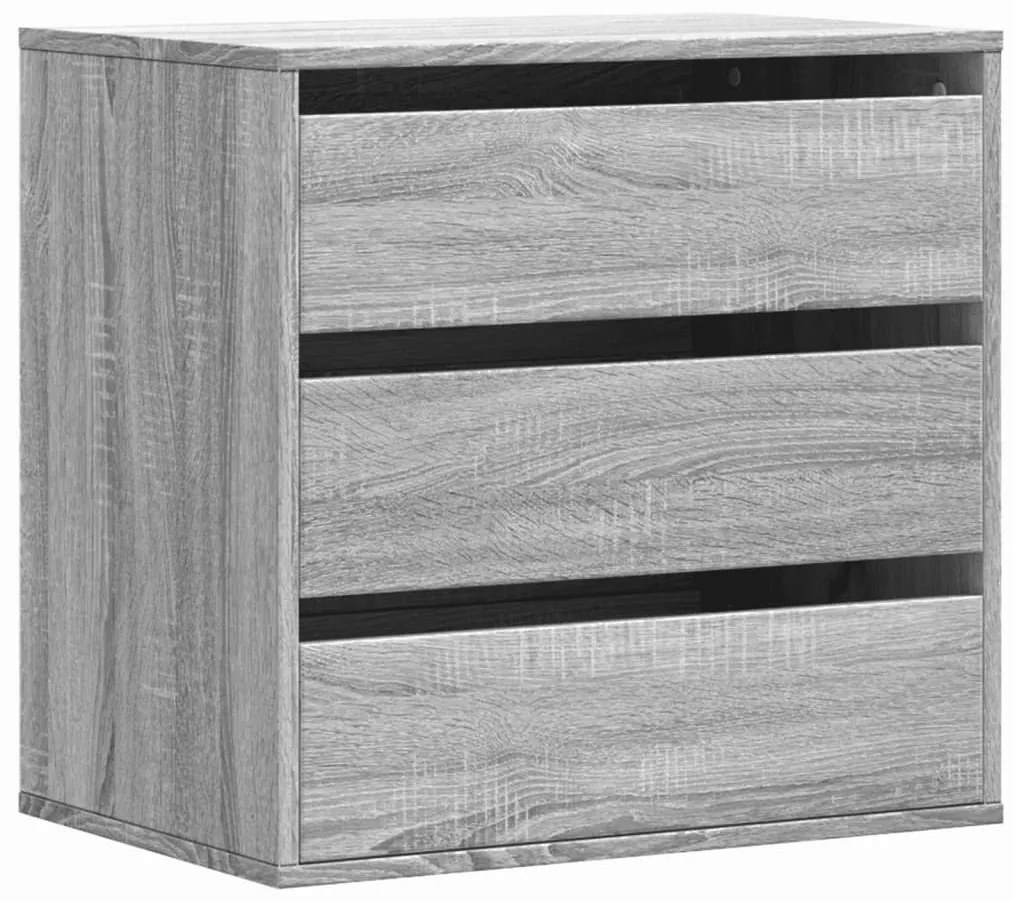 Cassettiera angolare grigio sonoma 60x41x58cm legno multistrato