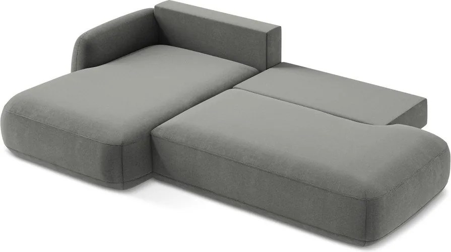 Divano angolare grigio allungabile (con penisola a sinistra/con chaise lounge) Hale – Makamii