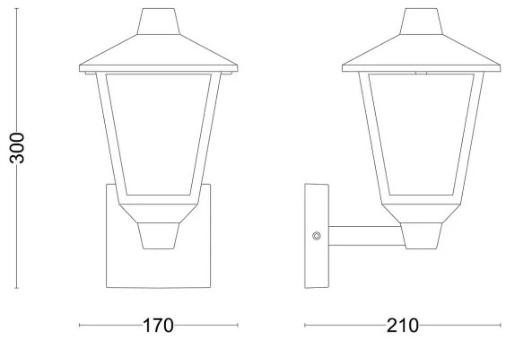 Philips - Applique da esterno KINNO 1xE27/25W/230V IP44