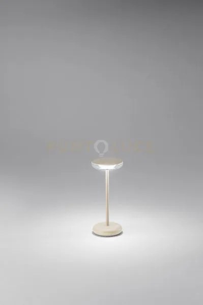 Lampada da tavolo ricaricabile a batterie soap ip44 led 2w 3000k 18...