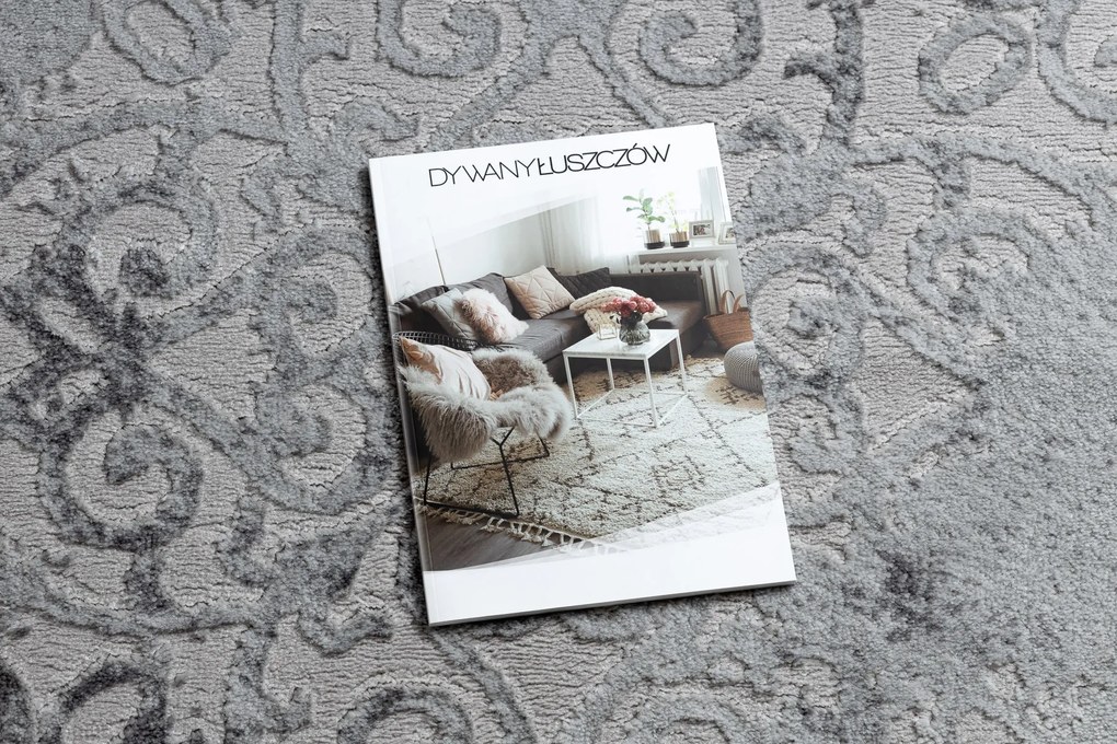Tappeto MEFE moderno  Cerchio 8724 Ornamento vintage - Structural due livelli di pile grigio