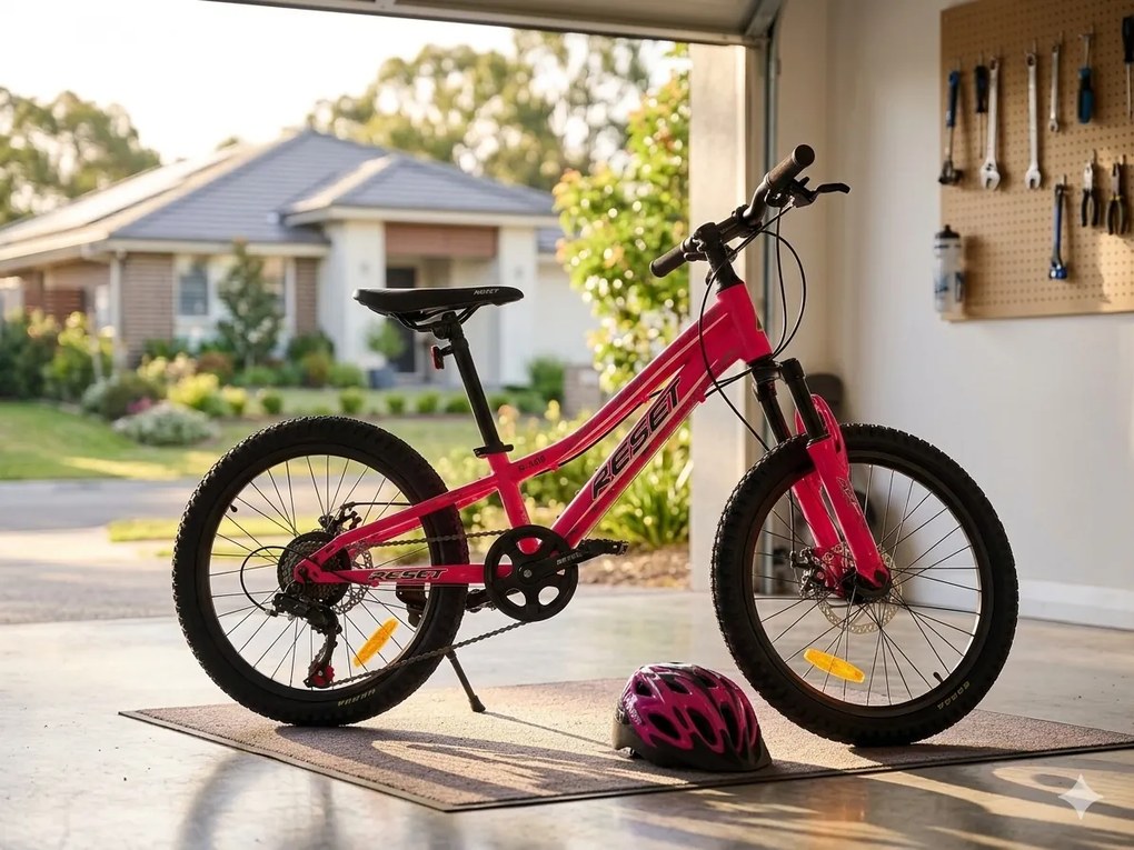 Bicicletta Mountain Bike per Bambini Unisex 20" MTB Phoenix 7V in Acciaio Fucsia...