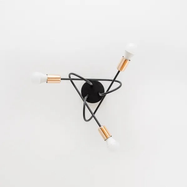 Lampadario a LED da incasso OXFORD 3xE27/15W/230V Nero