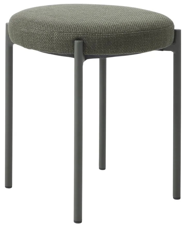 Sgabello color kaki in metallo impilabile Pelican – Unique Furniture