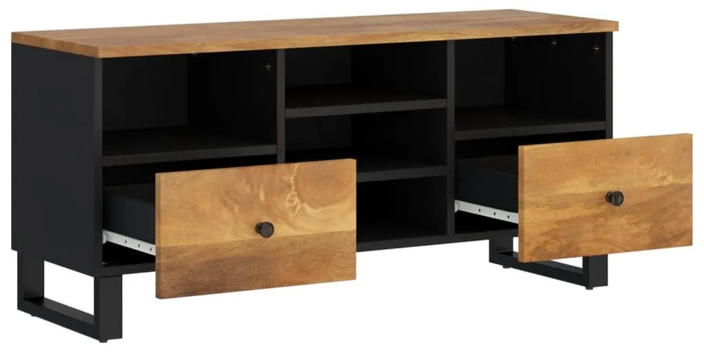 Mobile TV 100x33x46cm Legno Massello Mango e Legno Multistrato