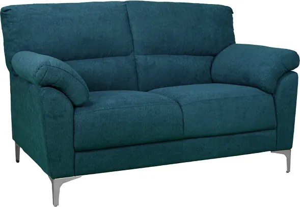 Divano in tessuto a 3 posti 186 cm con braccioli imbottito GIADA Petrolio