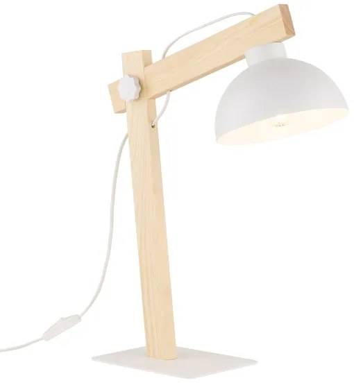 Lampada da tavolo OSLO 1xE27/15W/230V pino/bianco